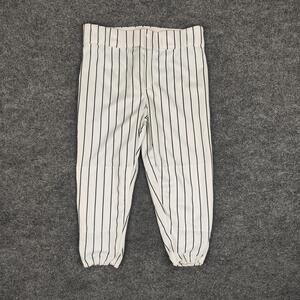 EAGLE USA Baseball Pants Boys XL 18-20 White Pinstripe Elastic Cuff Jogger